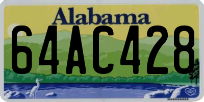 AL license plate 64AC428