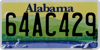 AL license plate 64AC429