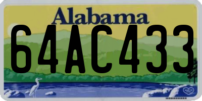 AL license plate 64AC433