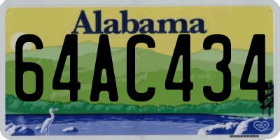 AL license plate 64AC434