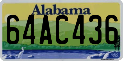 AL license plate 64AC436