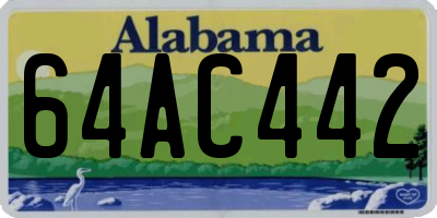 AL license plate 64AC442