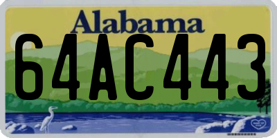 AL license plate 64AC443