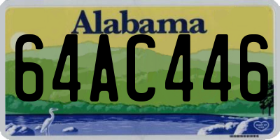 AL license plate 64AC446