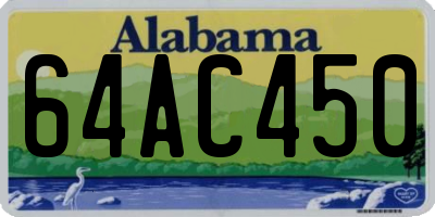 AL license plate 64AC450
