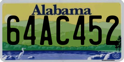 AL license plate 64AC452