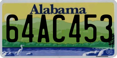 AL license plate 64AC453