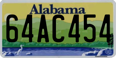 AL license plate 64AC454