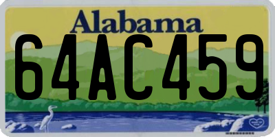 AL license plate 64AC459