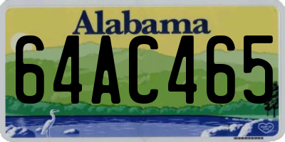 AL license plate 64AC465