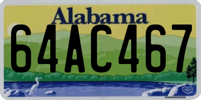 AL license plate 64AC467