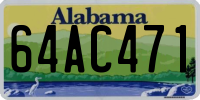 AL license plate 64AC471