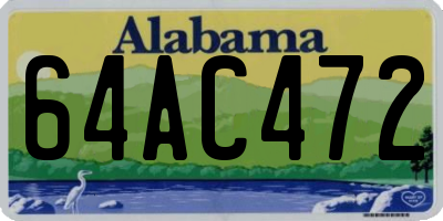 AL license plate 64AC472