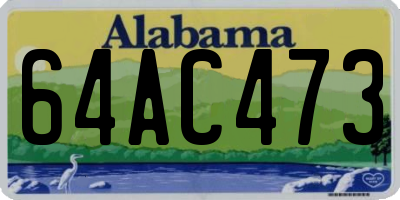 AL license plate 64AC473