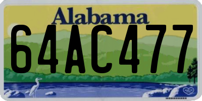 AL license plate 64AC477