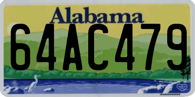 AL license plate 64AC479