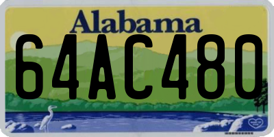AL license plate 64AC480