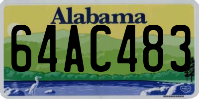 AL license plate 64AC483