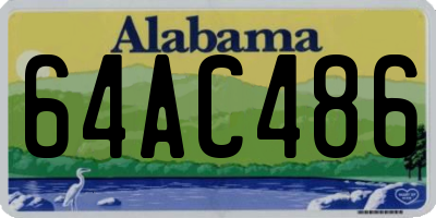 AL license plate 64AC486