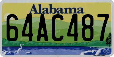 AL license plate 64AC487
