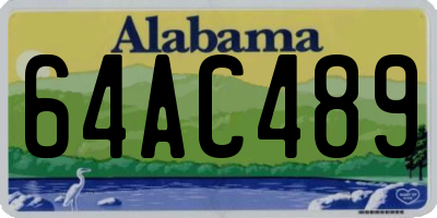 AL license plate 64AC489