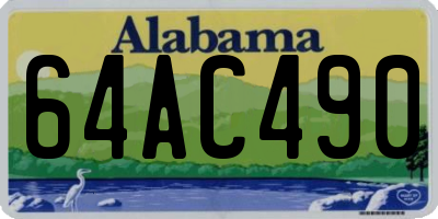 AL license plate 64AC490