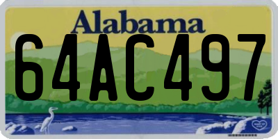 AL license plate 64AC497