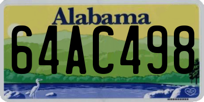 AL license plate 64AC498
