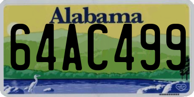 AL license plate 64AC499