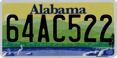 AL license plate 64AC522