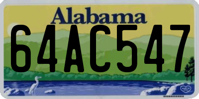 AL license plate 64AC547
