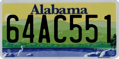 AL license plate 64AC551