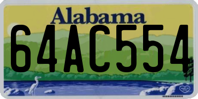 AL license plate 64AC554