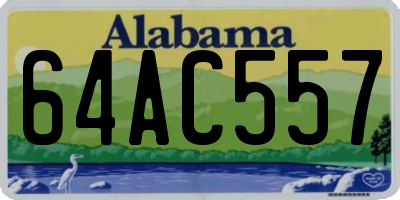 AL license plate 64AC557