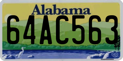 AL license plate 64AC563