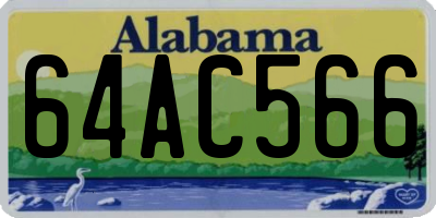 AL license plate 64AC566