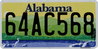 AL license plate 64AC568