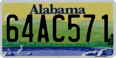 AL license plate 64AC571