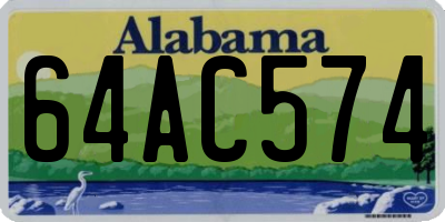 AL license plate 64AC574