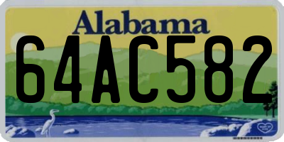 AL license plate 64AC582