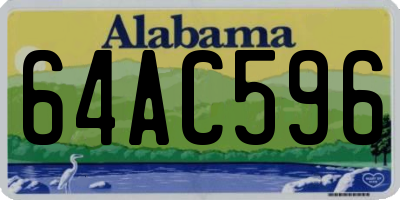 AL license plate 64AC596
