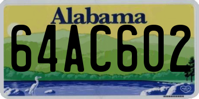 AL license plate 64AC602