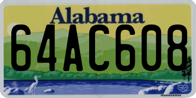 AL license plate 64AC608