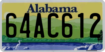 AL license plate 64AC612