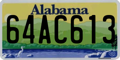 AL license plate 64AC613