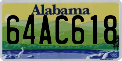 AL license plate 64AC618
