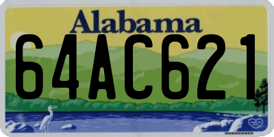 AL license plate 64AC621