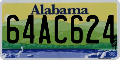 AL license plate 64AC624