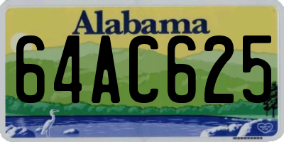 AL license plate 64AC625