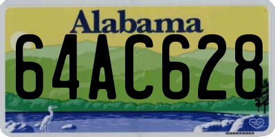 AL license plate 64AC628